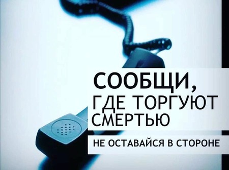 Осенняя акция - Сообщи, где торгуют смертью!