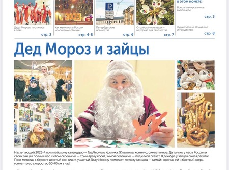 Наша газета! Новогодний выпуск газеты Дворцовый округ